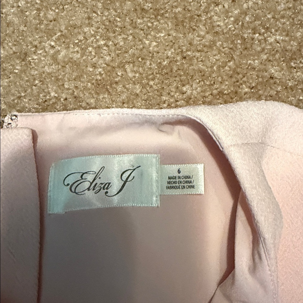 Eliza J Blush Layered Midi Dress size 6 - Picture 4 of 8